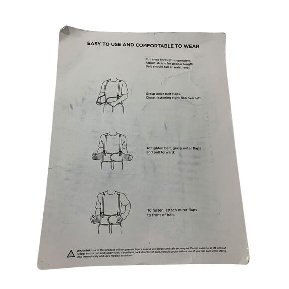 Large Valeo Premium Contoured Back Support Belt 8" Waist 38-44" - Picture 7 of 9